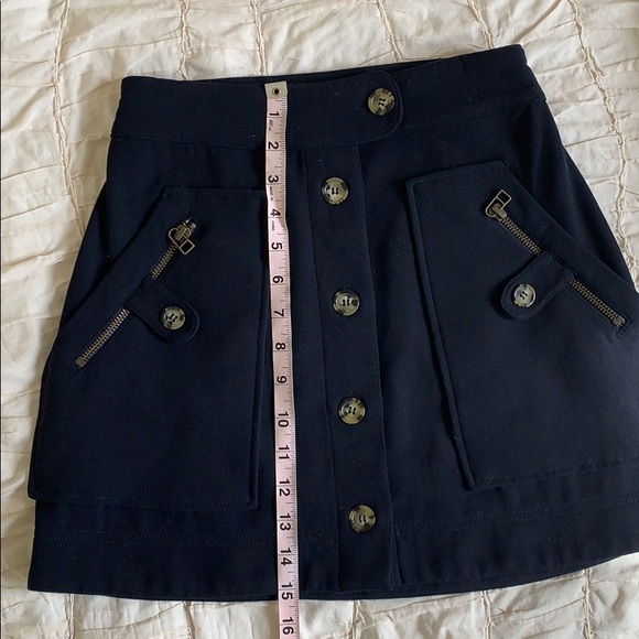 Veronica Beard Monroe Navy Mini Skirt - Picture 3 of 8